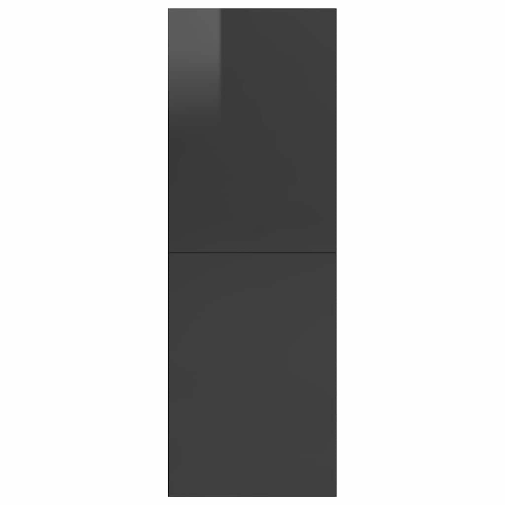Wall-mounted TV Cabinet High Gloss Grey 37x37x107 cm Engineered Wood
