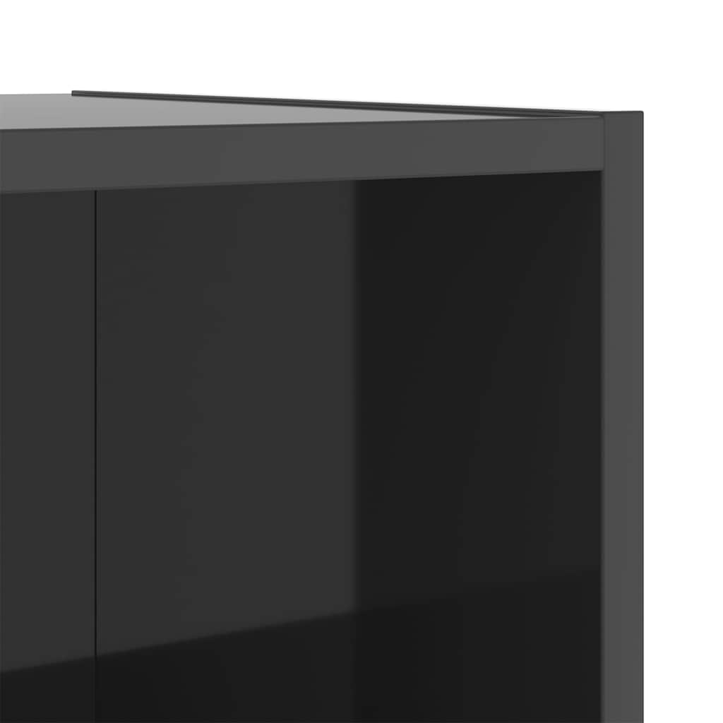 Wall-mounted TV Cabinet High Gloss Grey 37x37x107 cm Engineered Wood