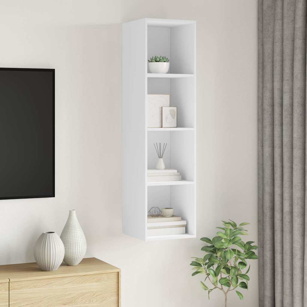 Wall-mounted TV Cabinet White 37x37x142.5 cm Engineered Wood