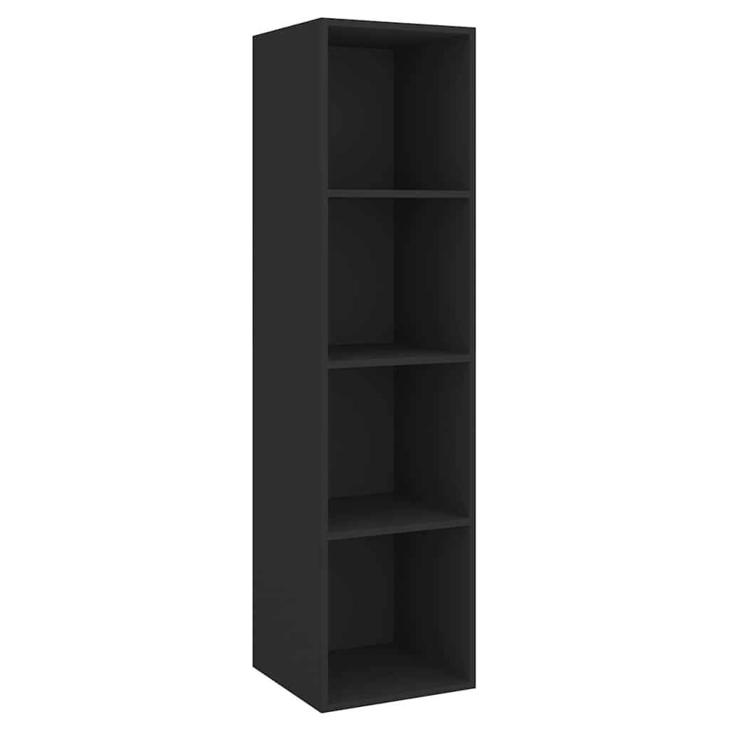 Wall-mounted TV Cabinet Black 37x37x142.5 cm Engineered Wood