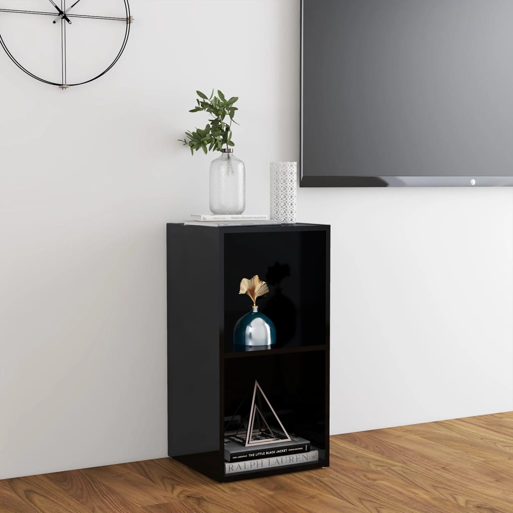 TV Cabinet High Gloss Black 72x35x36.5 cm Engineered Wood
