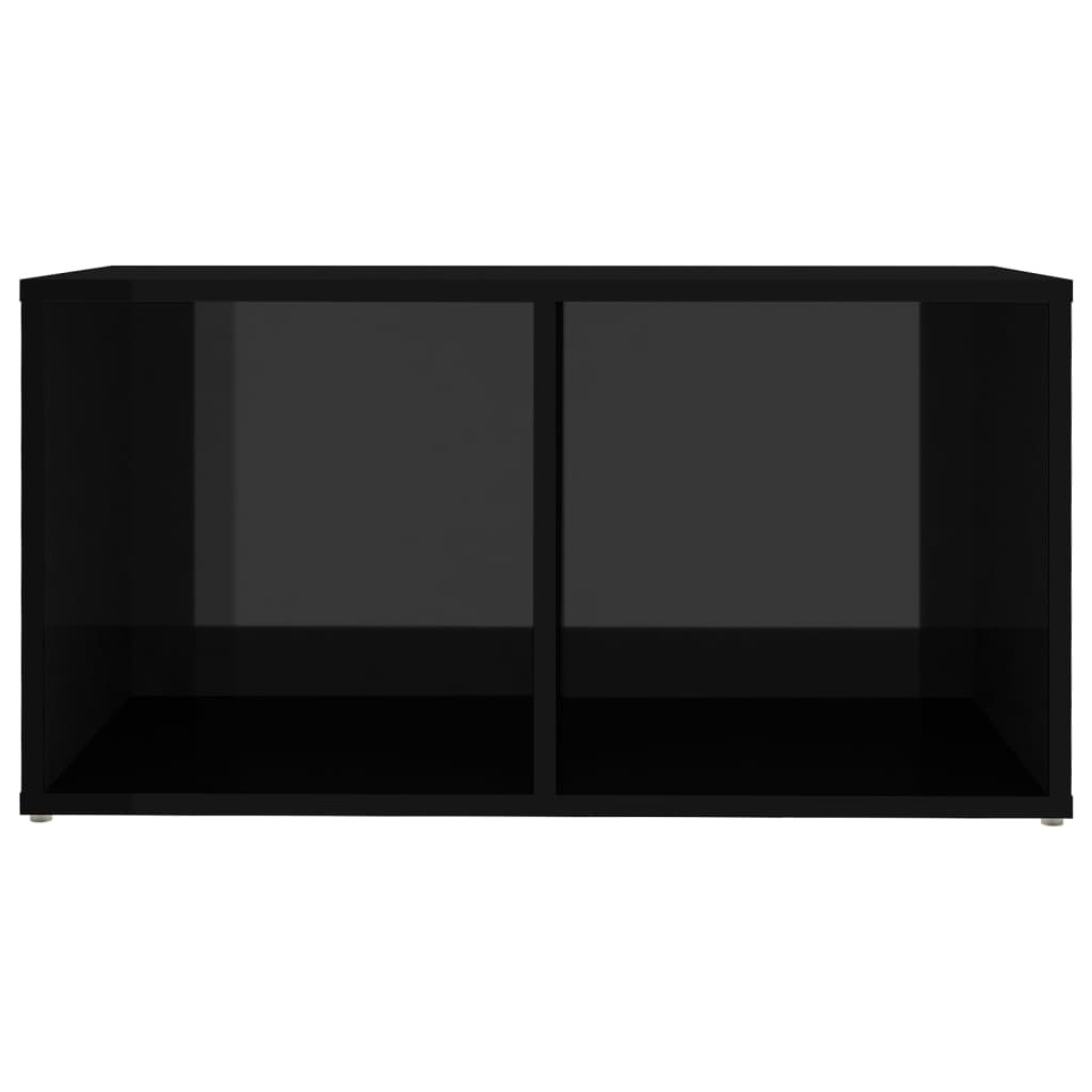 TV Cabinet High Gloss Black 72x35x36.5 cm Engineered Wood