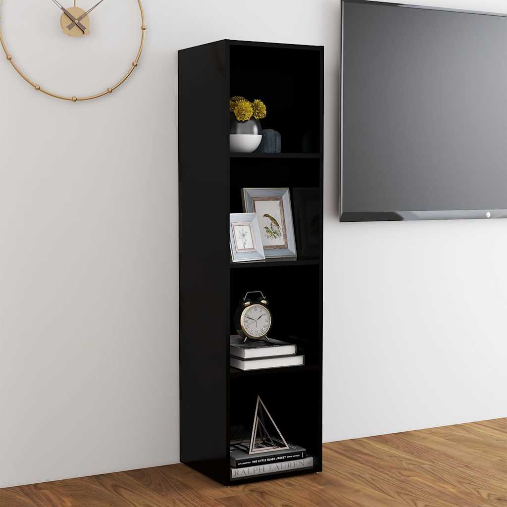 TV Cabinet Black 142.5x35x36.5 cm Engineered Wood