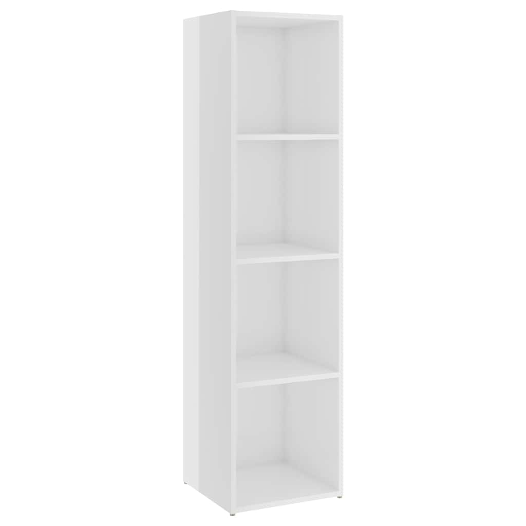 TV Cabinet High Gloss White 142.5x35x36.5 cm Engineered Wood