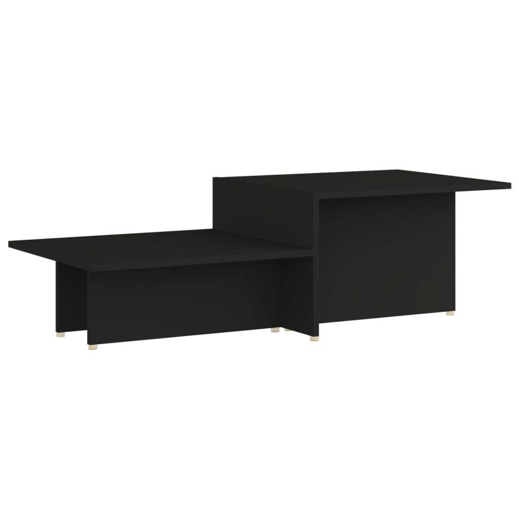Coffee Table Black 111.5x50x33 cm Engineered Wood
