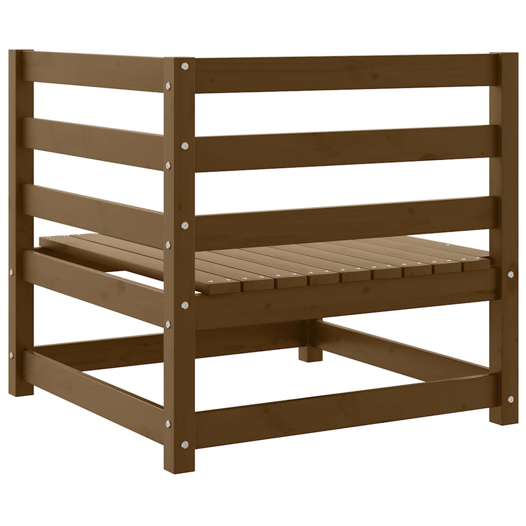 Garden Corner Sofa Honey Brown Solid Pinewood