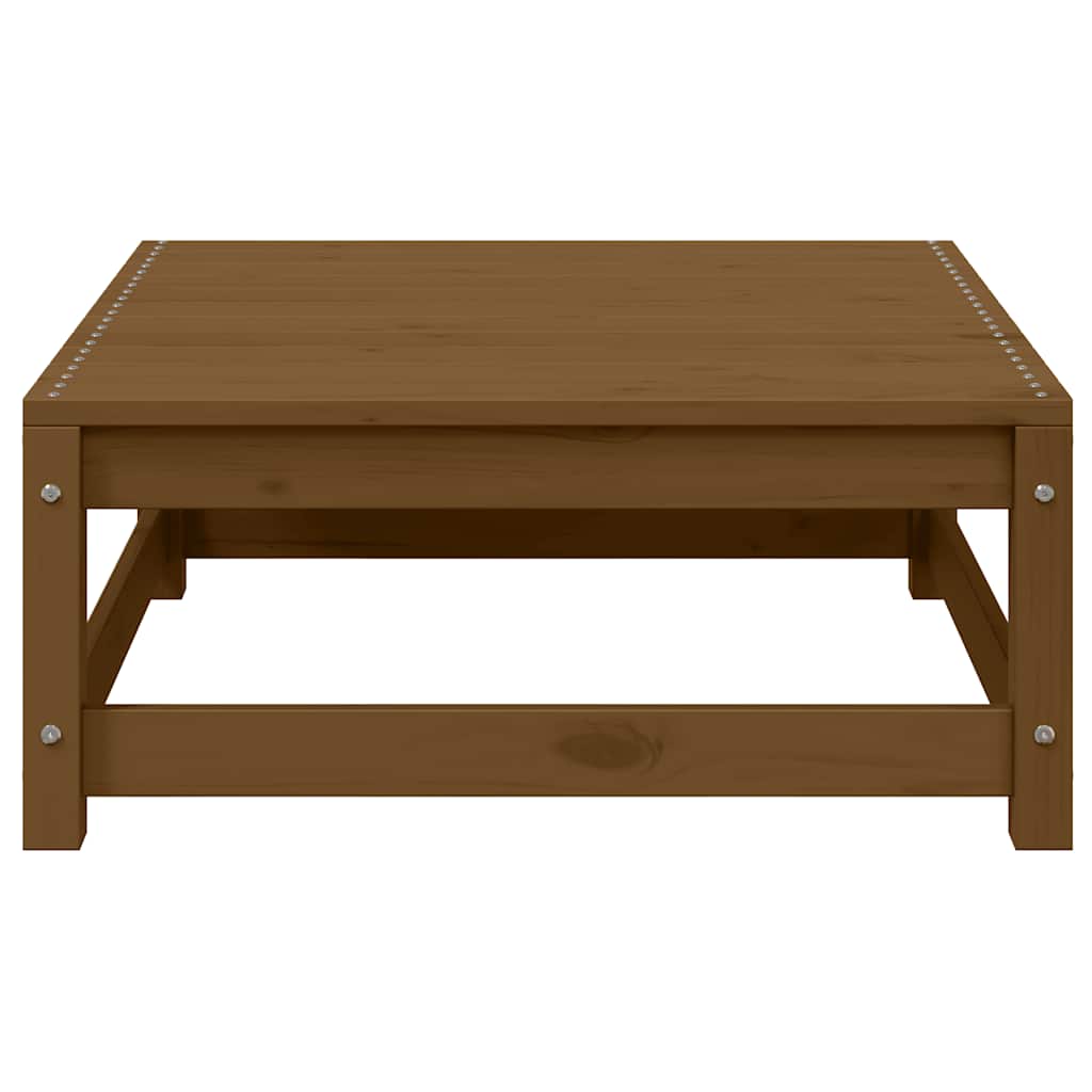 Garden Footstool 70x70x30 cm Honey Brown Solid Pinewood