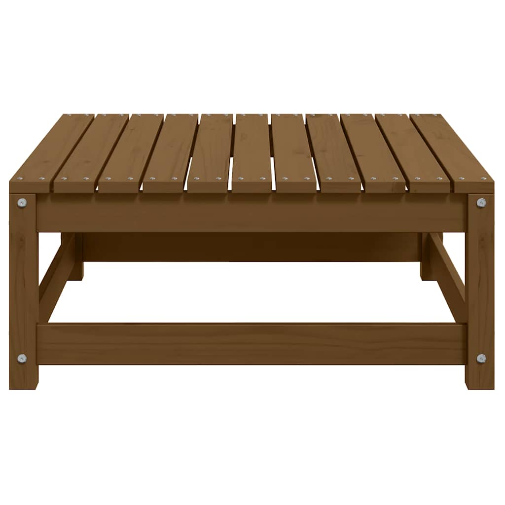 Garden Footstool 70x70x30 cm Honey Brown Solid Pinewood