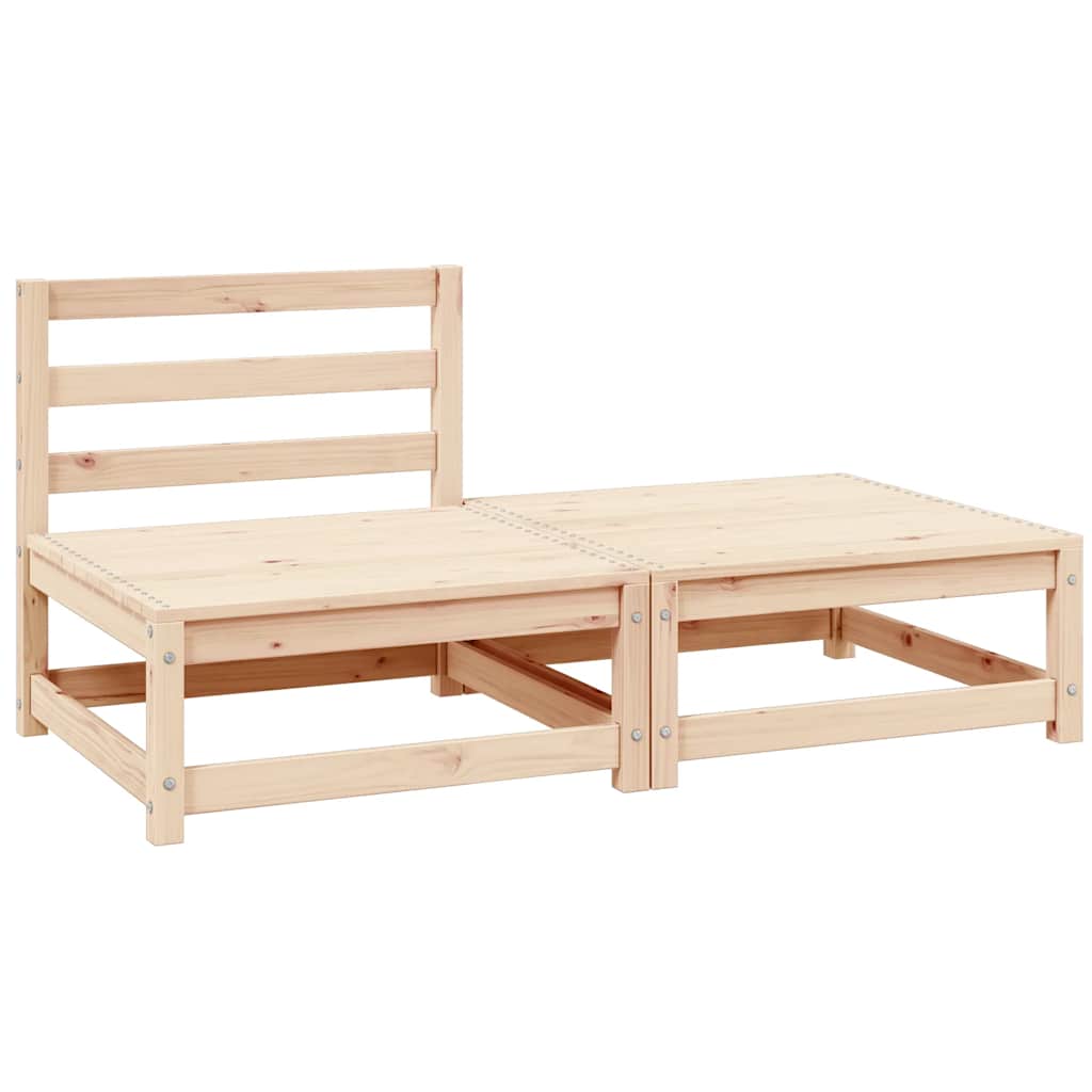 2 Piece Garden Lounge Set Solid Pinewood