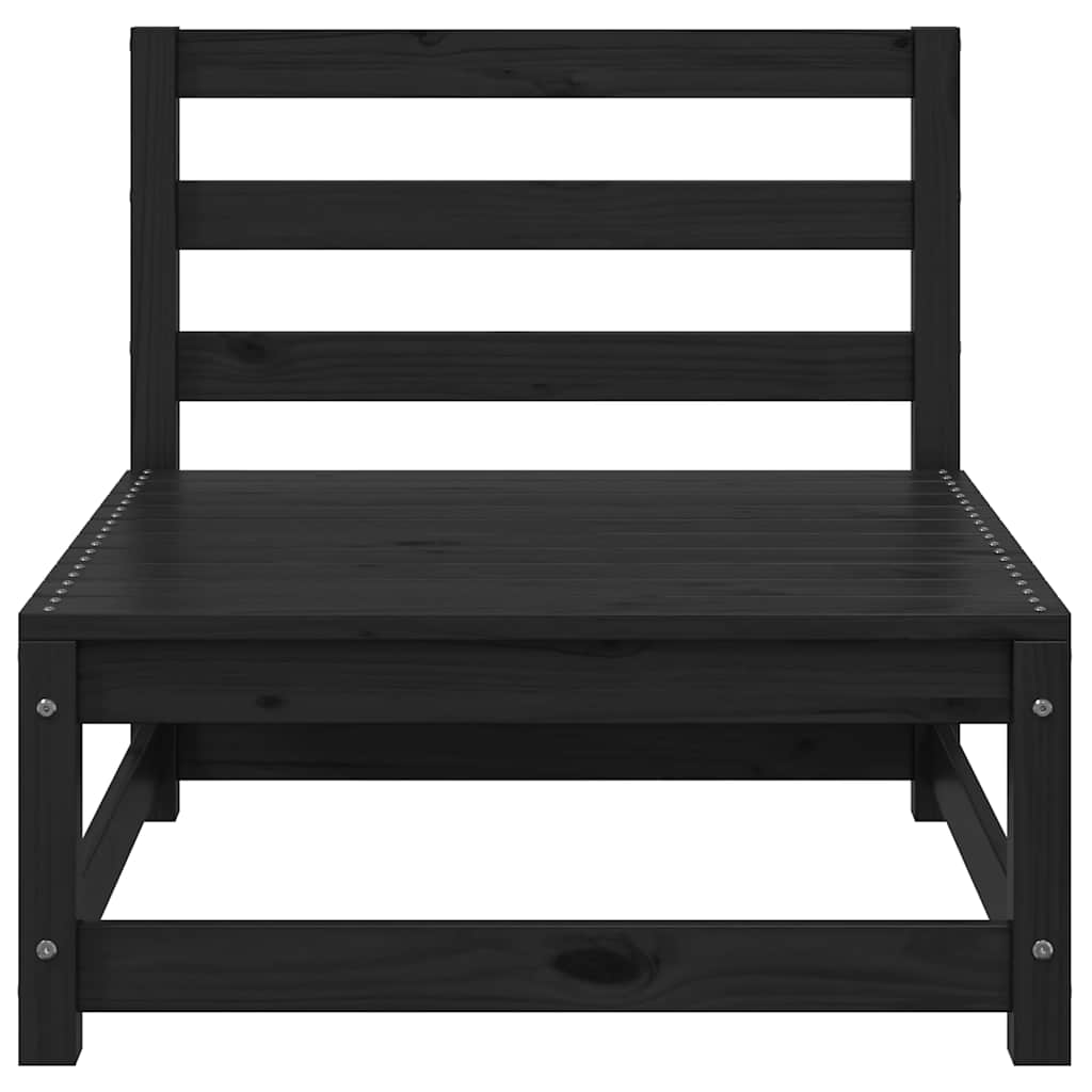 Garden Middle Sofa with Anthracite Cushions Solid Pinewood