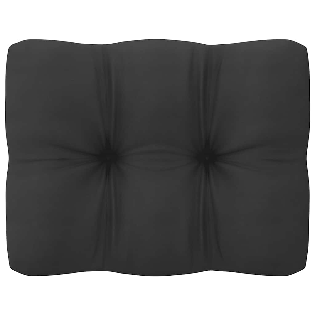 Garden Middle Sofa with Anthracite Cushions Solid Pinewood