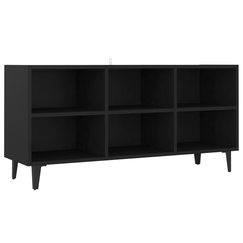 TV Cabinet with Metal Legs Black 103.5x30x50 cm