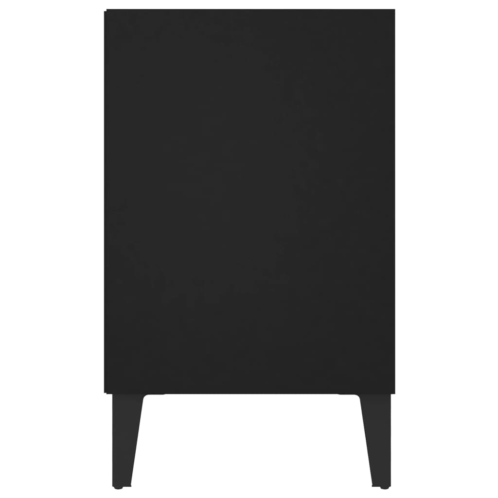 TV Cabinet with Metal Legs Black 103.5x30x50 cm