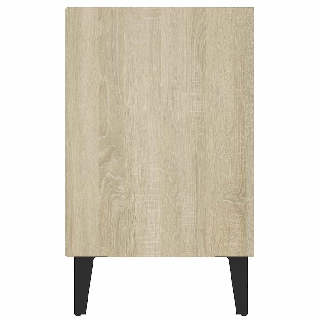 TV Cabinet with Metal Legs Sonoma Oak 103.5x30x50 cm
