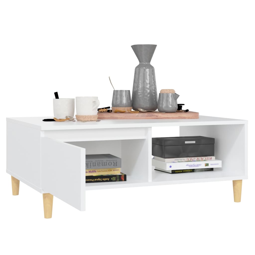 Coffee Table White 90x60x35 cm Engineered Wood
