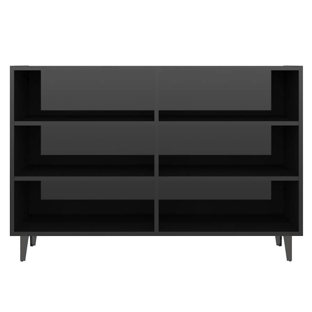Sideboard High Gloss Black 103.5x35x70 cm Engineered Wood