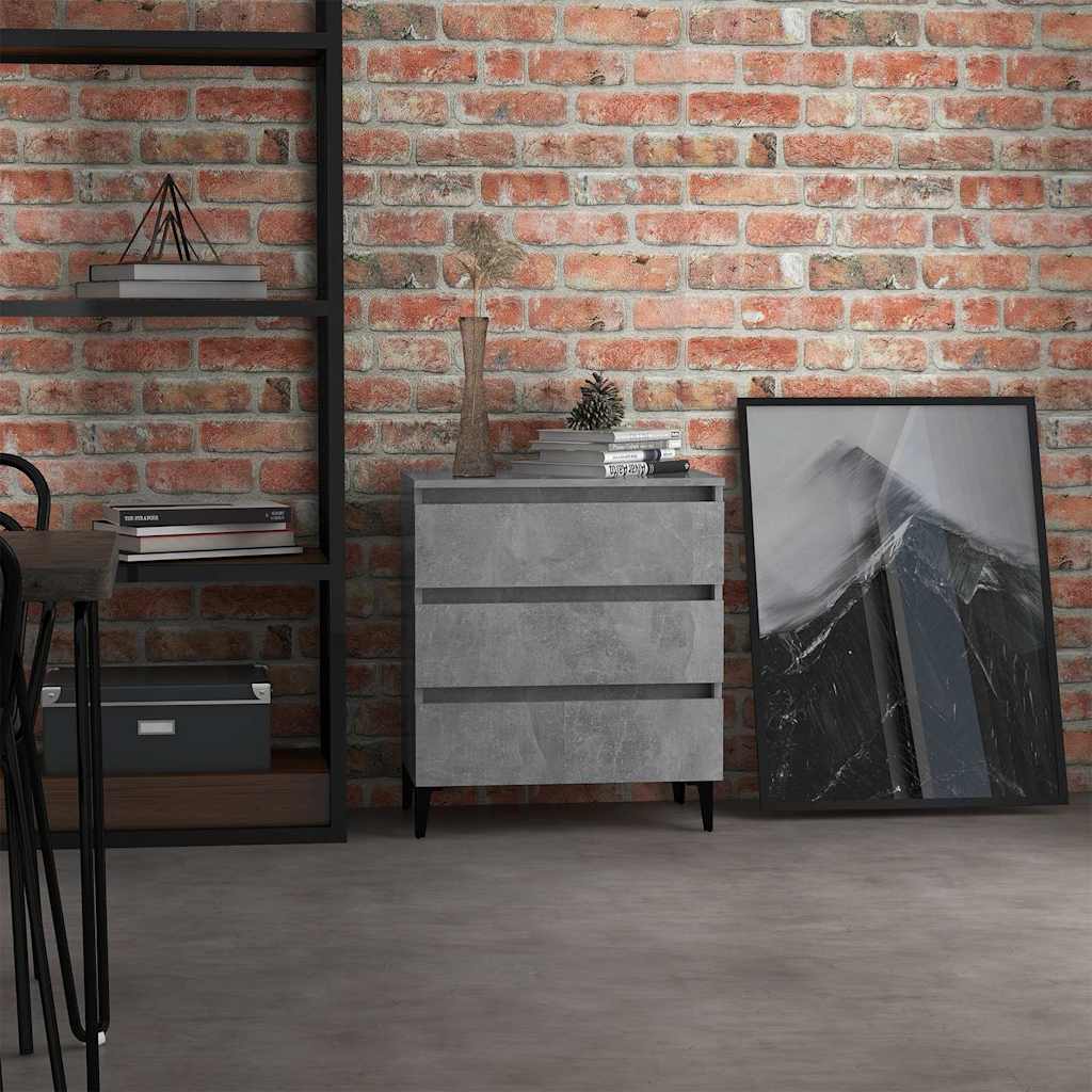 Sideboard Concrete Grey 60x35x69 cm Engineered Wood