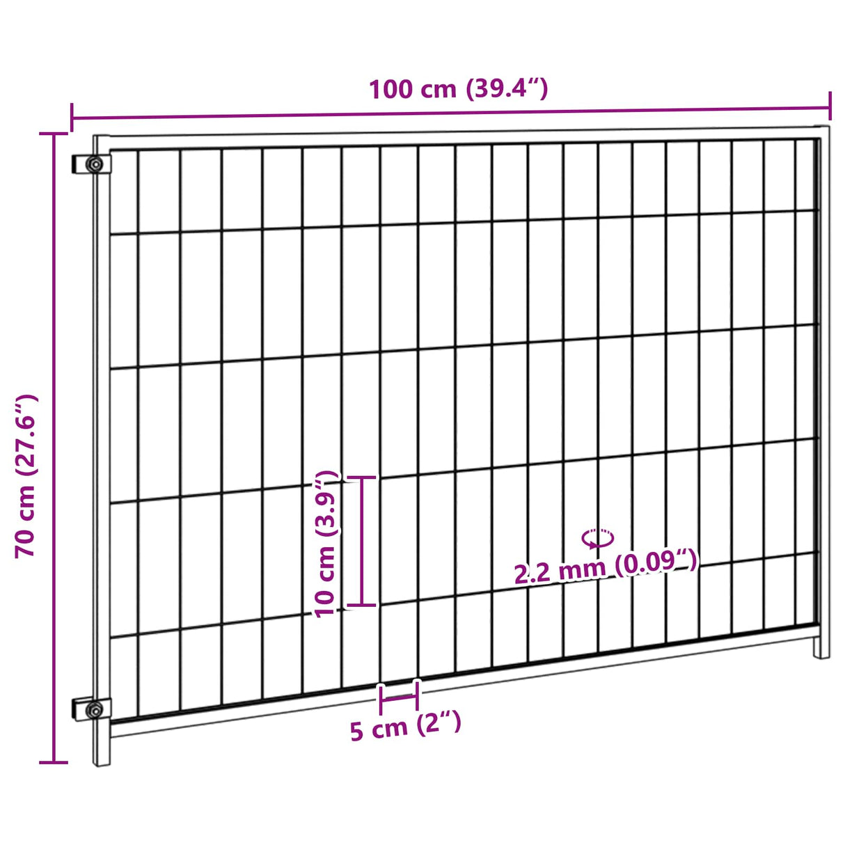 Dog Kennel Black 300x100x70 cm Steel