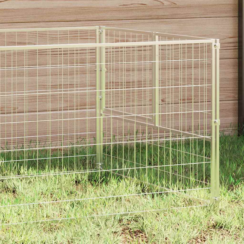 Dog Kennel Silver 200x100x70 cm Steel