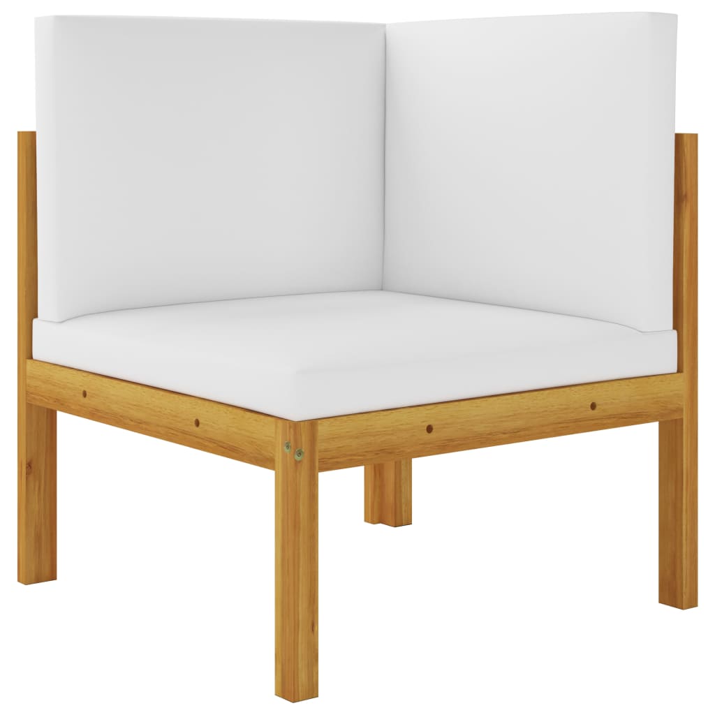2-seater Garden Bench with Cushions Wood Acacia&Rope