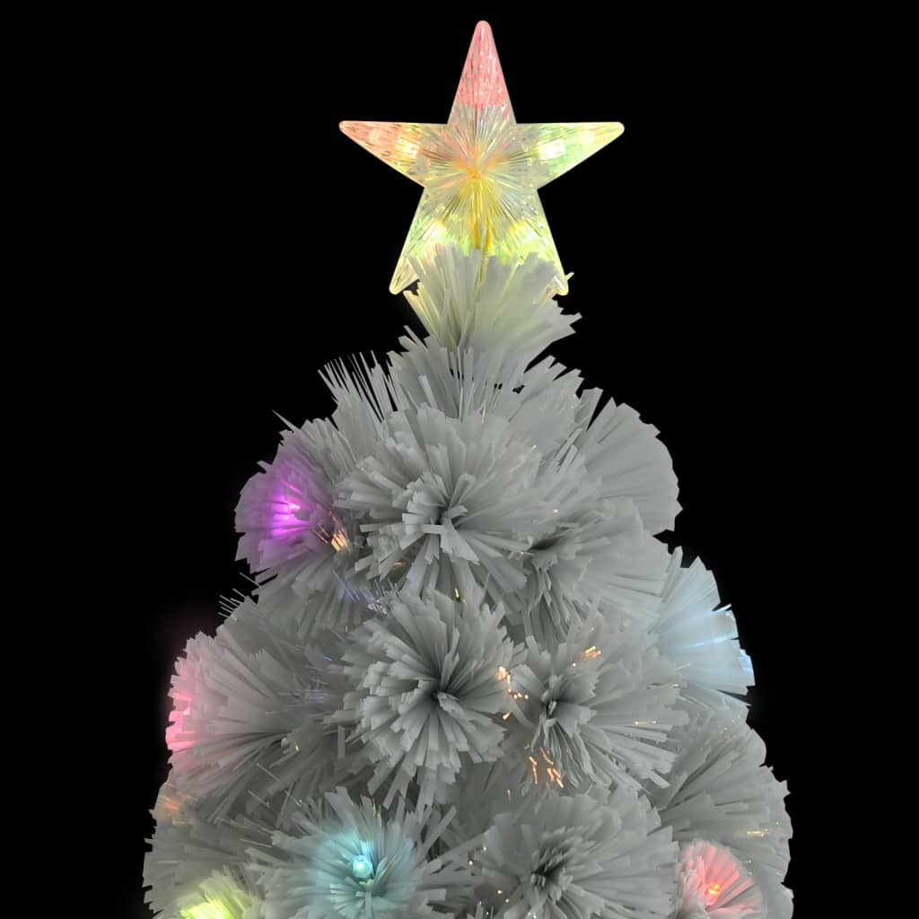 Artificial Pre-lit Christmas Tree White 120 cm Fibre Optic