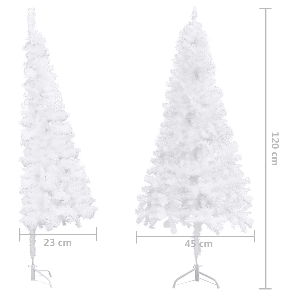 Corner Artificial Christmas Tree White 120 cm PVC
