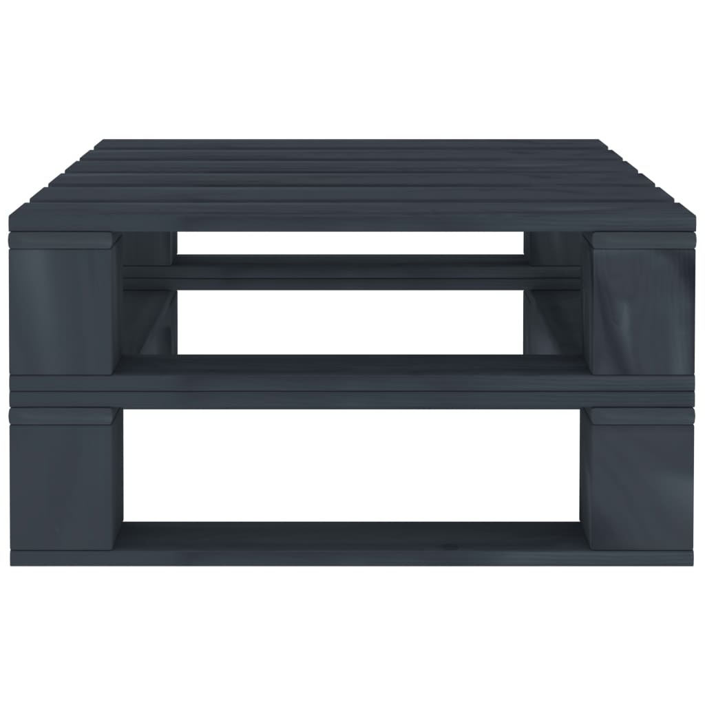 6 Piece Garden Pallet Lounge Set Wood Grey