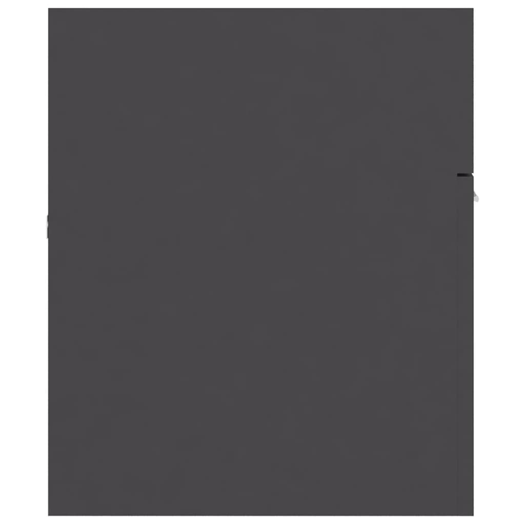 Bathroom Furniture Set Grey Engineered Wood