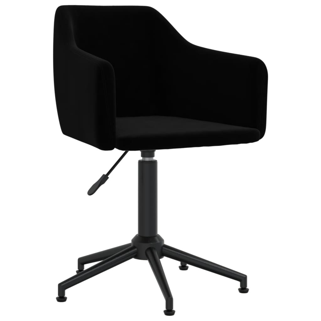 Swivel Dining Chair Black Velvet