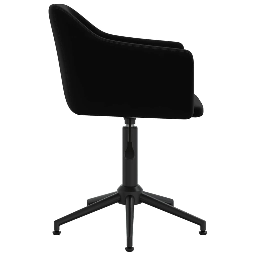 Swivel Dining Chair Black Velvet