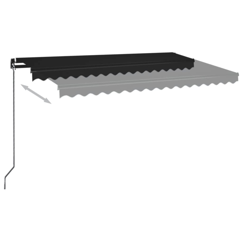 Manual Retractable Awning 400x300 cm Anthracite