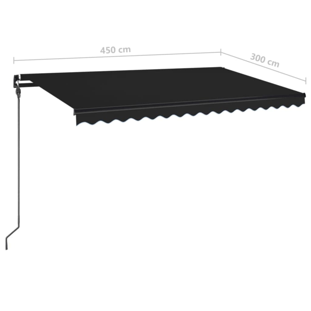 Manual Retractable Awning 450x300 cm Anthracite