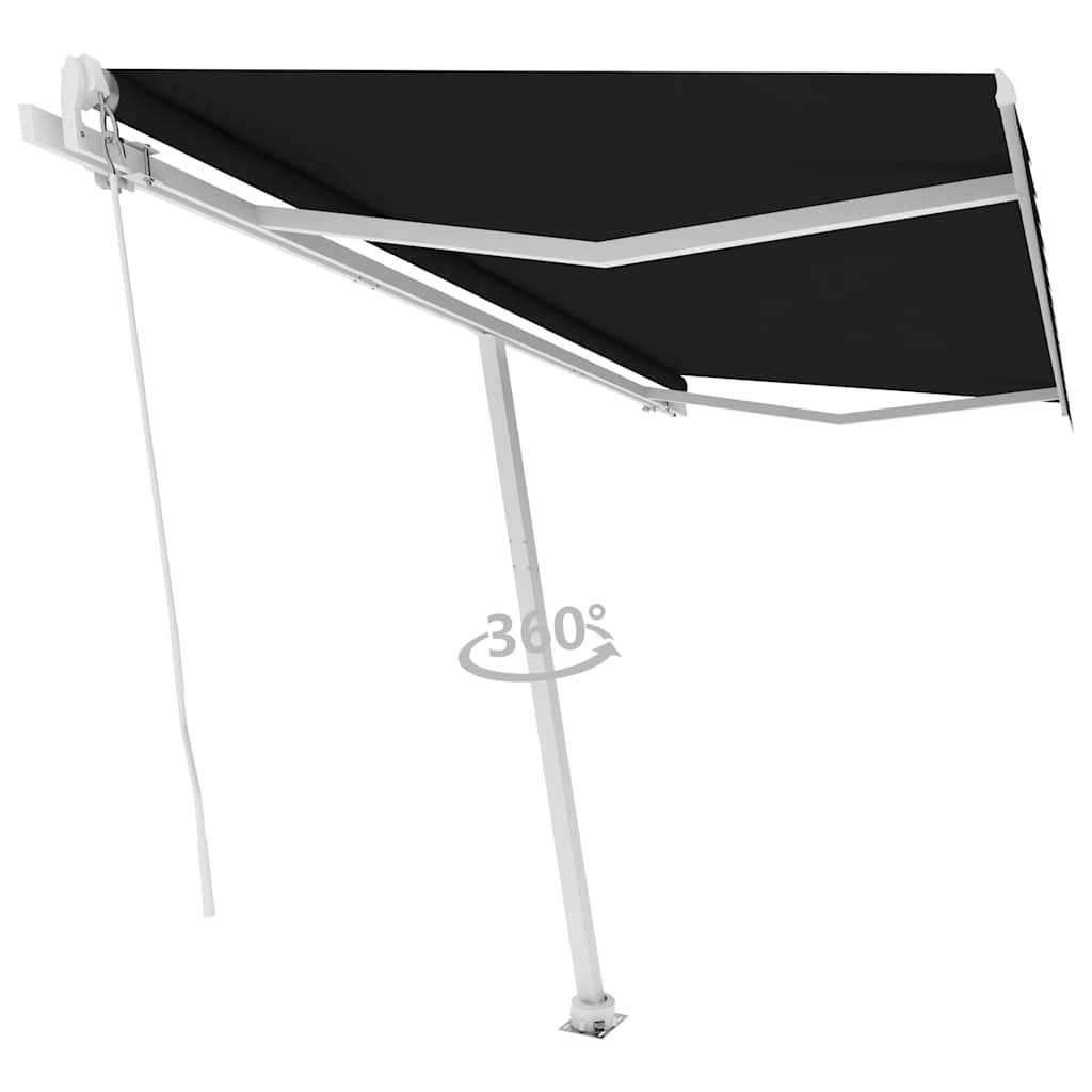 Freestanding Manual Retractable Awning 450x300 cm Anthracite