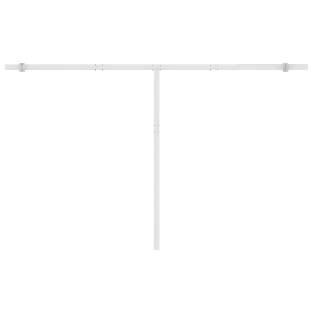 Freestanding Manual Retractable Awning 400x350 cm Yellow/White (313195+313177+315091)