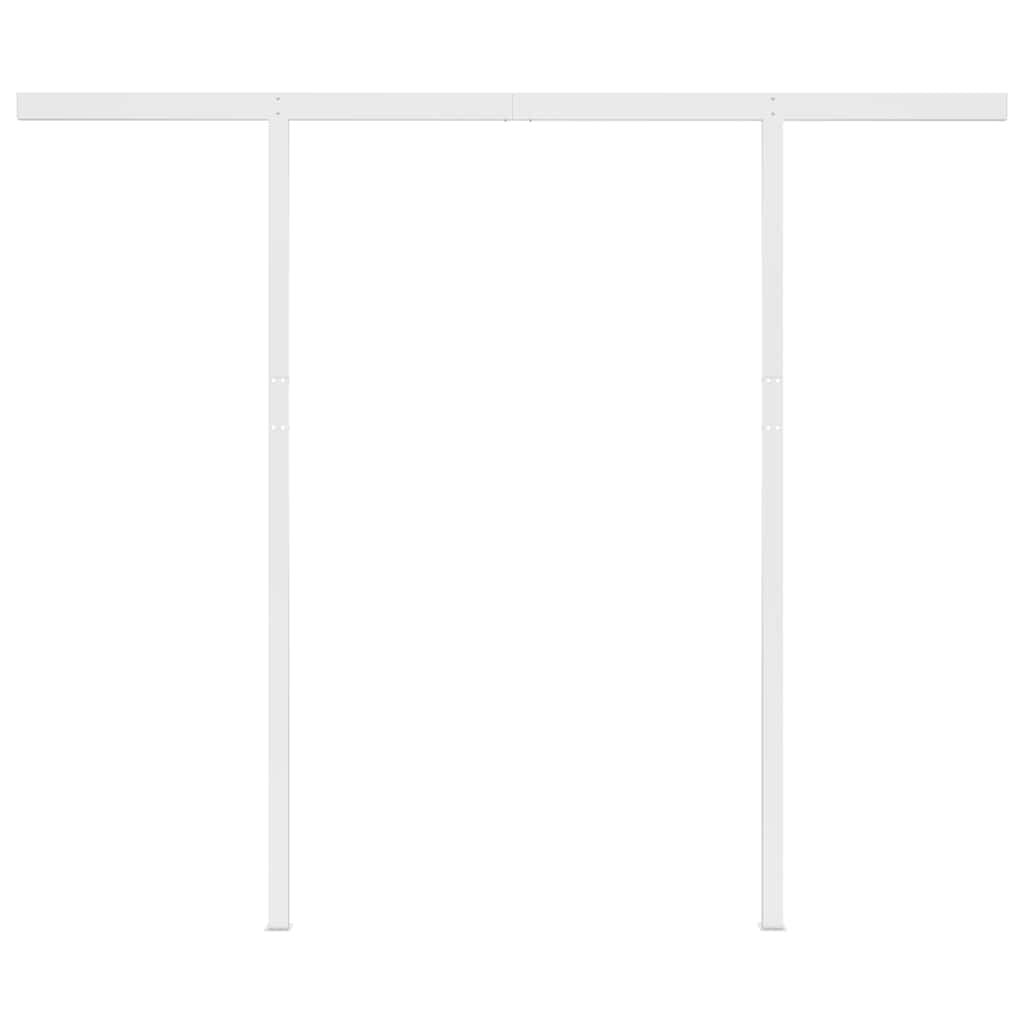 Manual Retractable Awning with Posts 3,5x2,5 m Blue and White