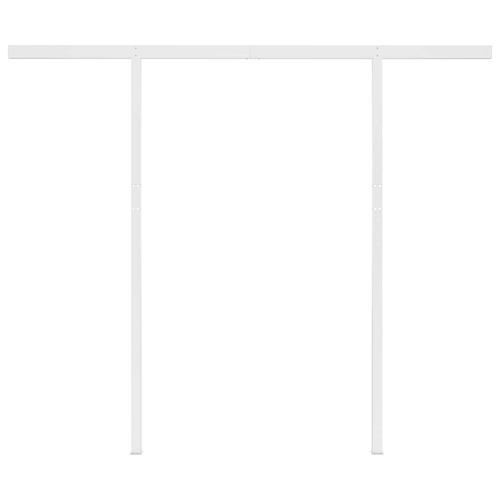 Manual Retractable Awning with Posts 3,5x2,5 m Cream
