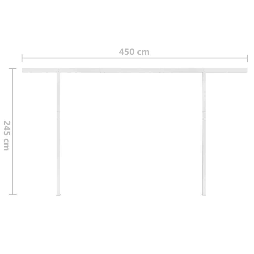 Manual Retractable Awning with Posts 4x3.5 m Anthracite