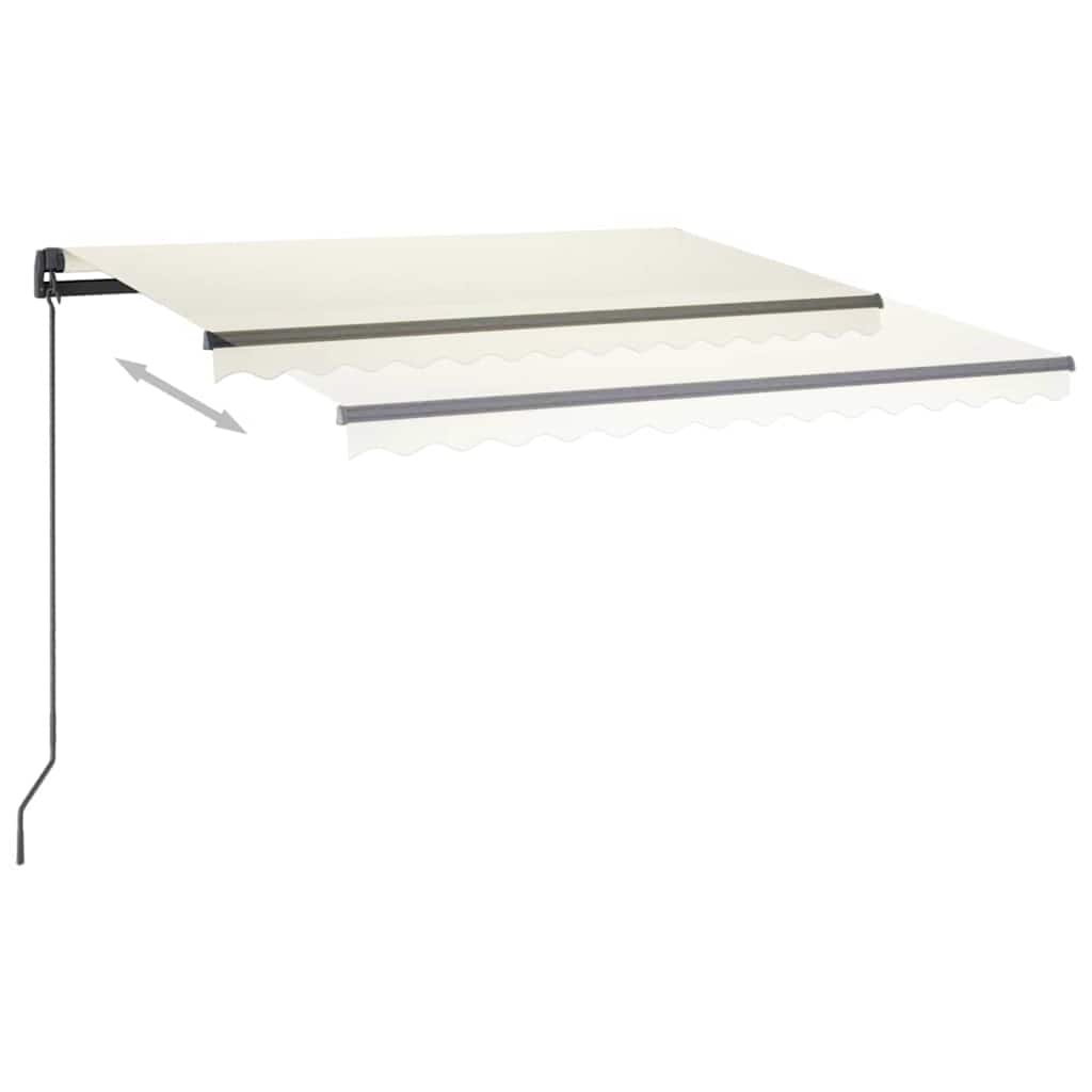 Manual Retractable Awning with LED 3x2,5 m Cream
