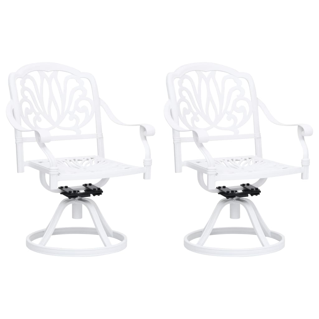 3 Piece Bistro Set Cast Aluminium White