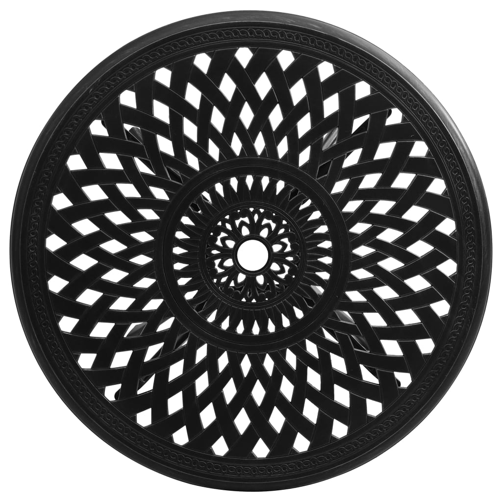 5 Piece Bistro Set Cast Aluminium Black