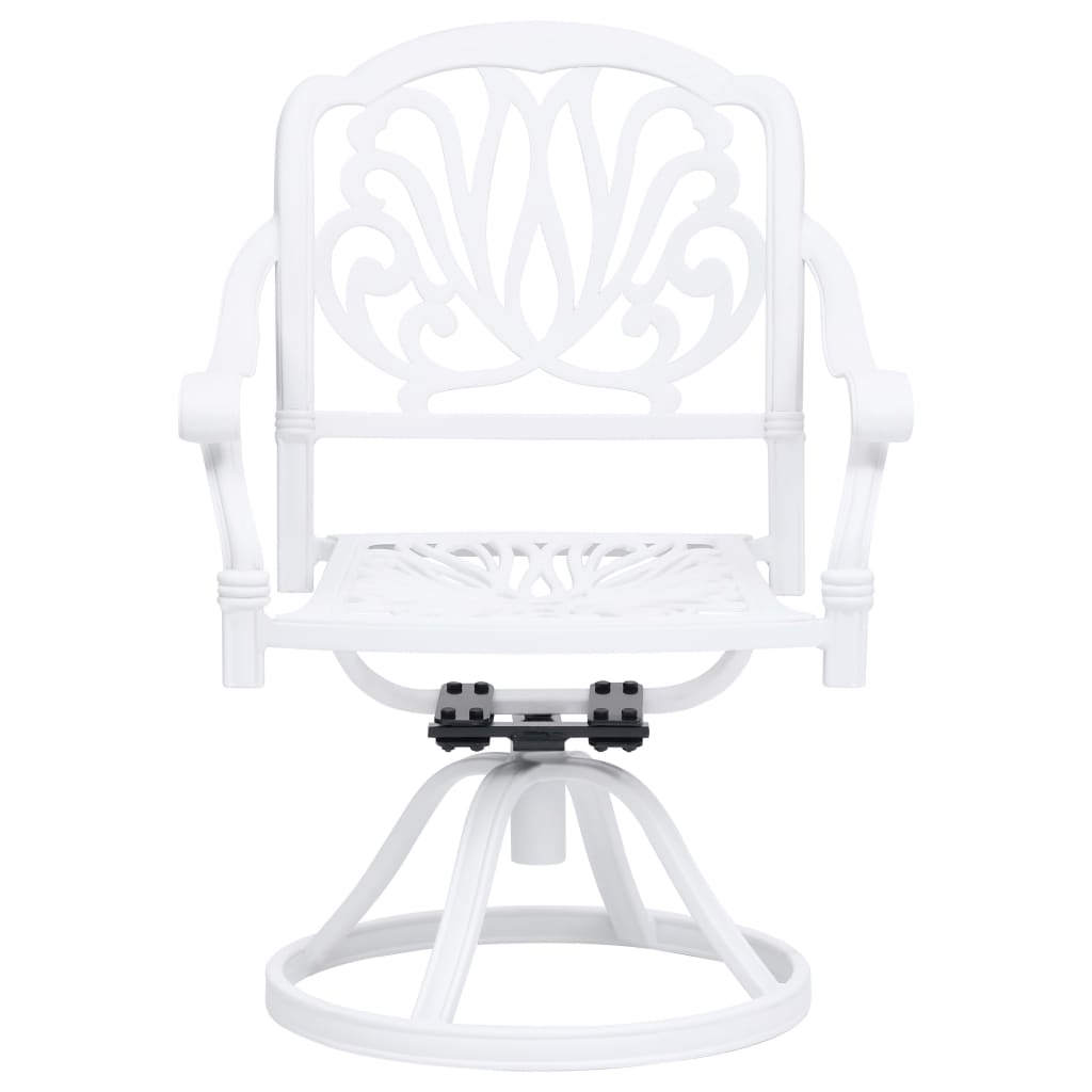 5 Piece Bistro Set Cast Aluminium White