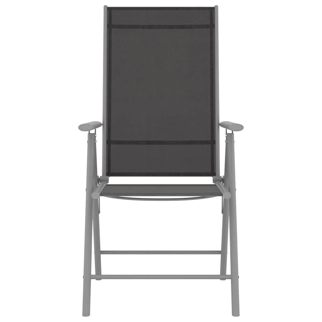 3 Piece Bistro Set Aluminium and Textilene Silver