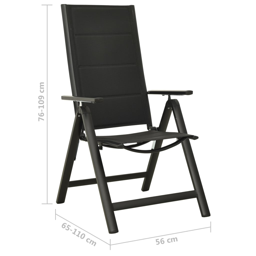 3 Piece Bistro Set Black and Anthracite