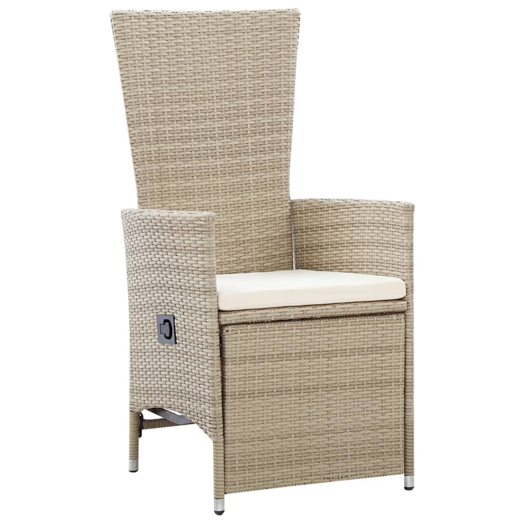 3 Piece Garden Dining Set Beige
