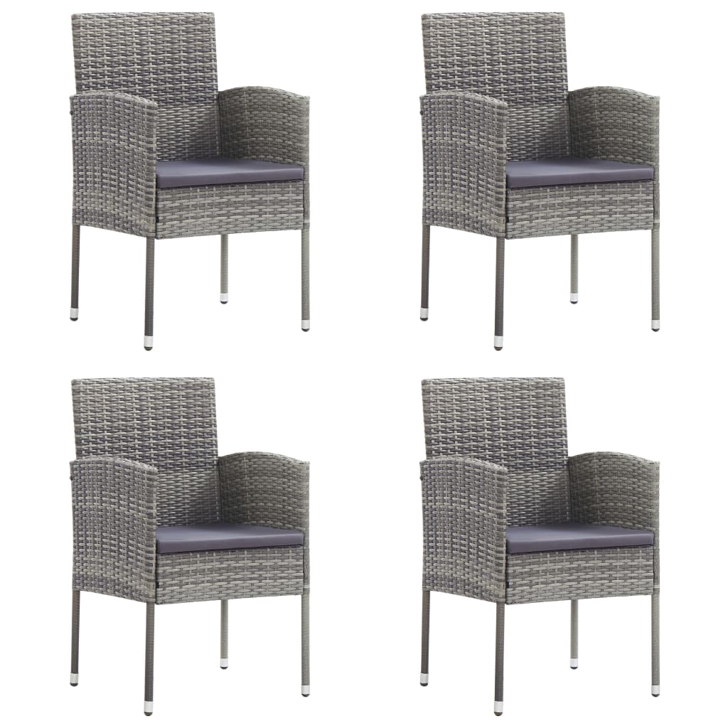 5 Piece Garden Dining Set Anthracite