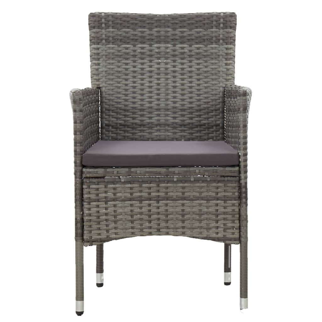 5 Piece Garden Dining Set Grey