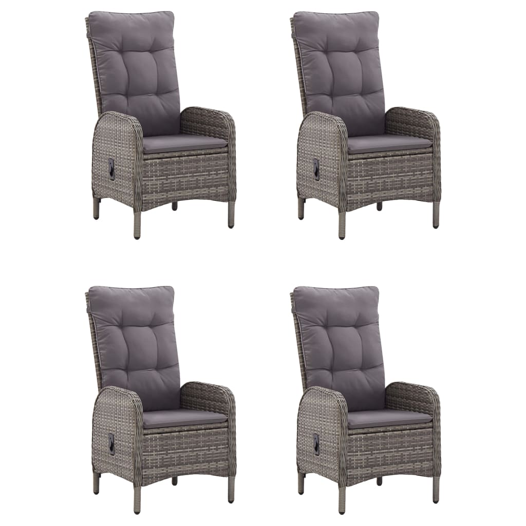 5 Piece Garden Dining Set Grey