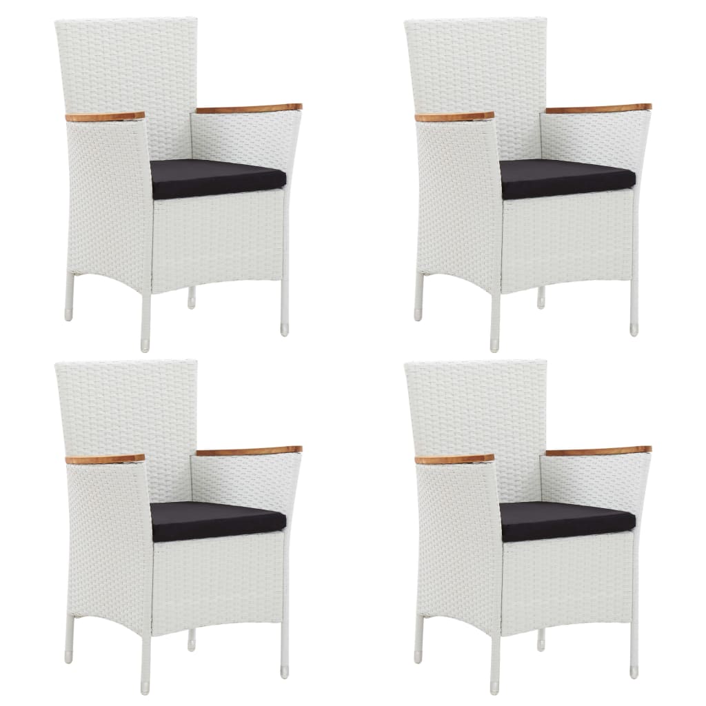 5 Piece Garden Dining Set White