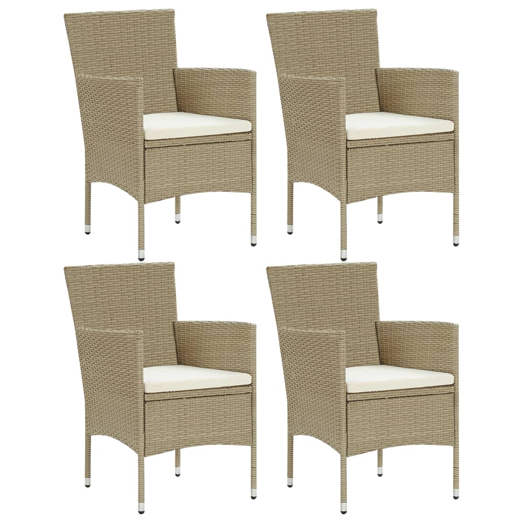 5 Piece Garden Dining Set Beige