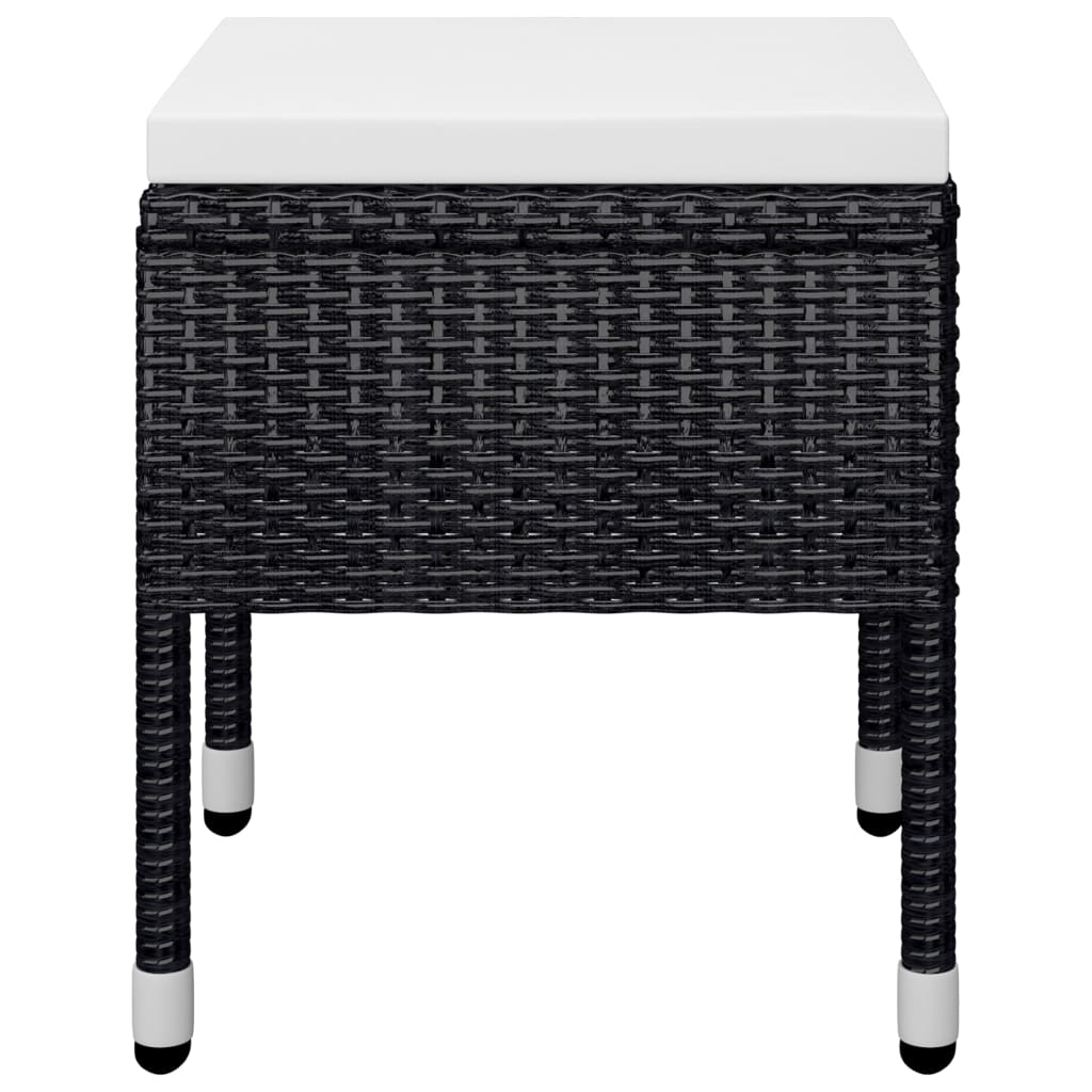 5 Piece Garden Dining Set Black